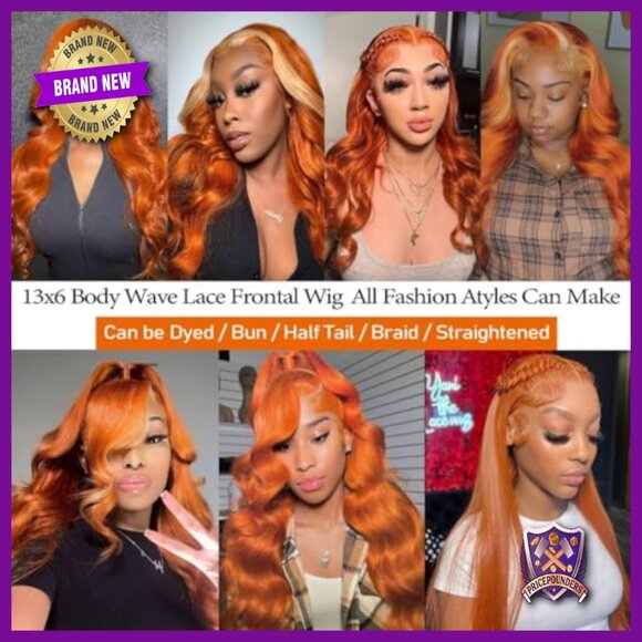 26 Inch 13x6 Lace Front Wig Human Hair Body Wave 180% Density Glueless main image 5